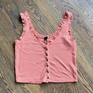 Ruffled Coral Tank Top